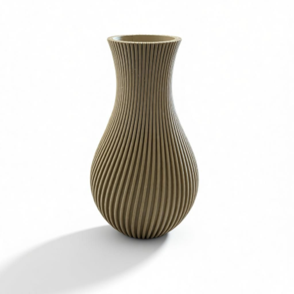 Vase Moderne – Décoration Design • Texture Sculptée • Impression 3D Artisanale • Style Épuré & Contemporain