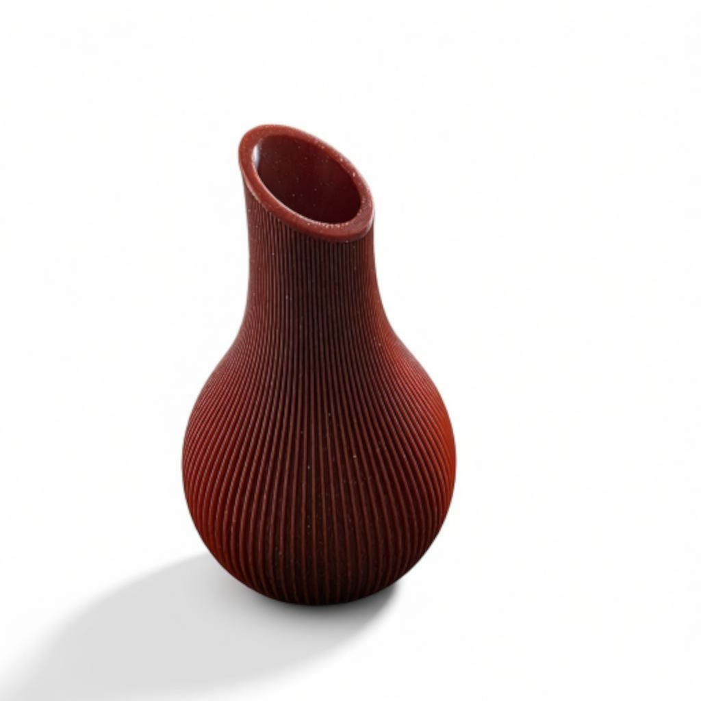 Vase décoratif sculpté – Rouge pétillant Sparkle – Design moderne & fabrication artisanale