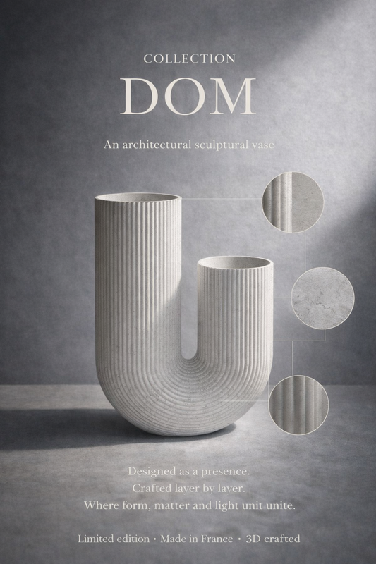 DOM Sculptural Vase – Architectural Edition