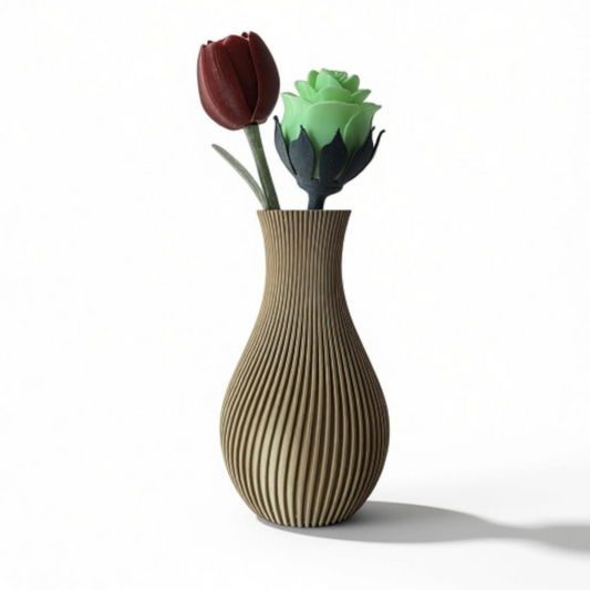 Vase Moderne – Décoration Design • Texture Sculptée • Impression 3D Artisanale • Style Épuré & Contemporain