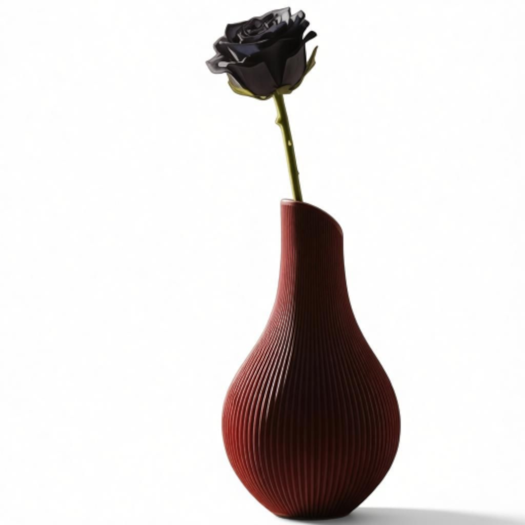 Vase décoratif sculpté – Rouge pétillant Sparkle – Design moderne & fabrication artisanale