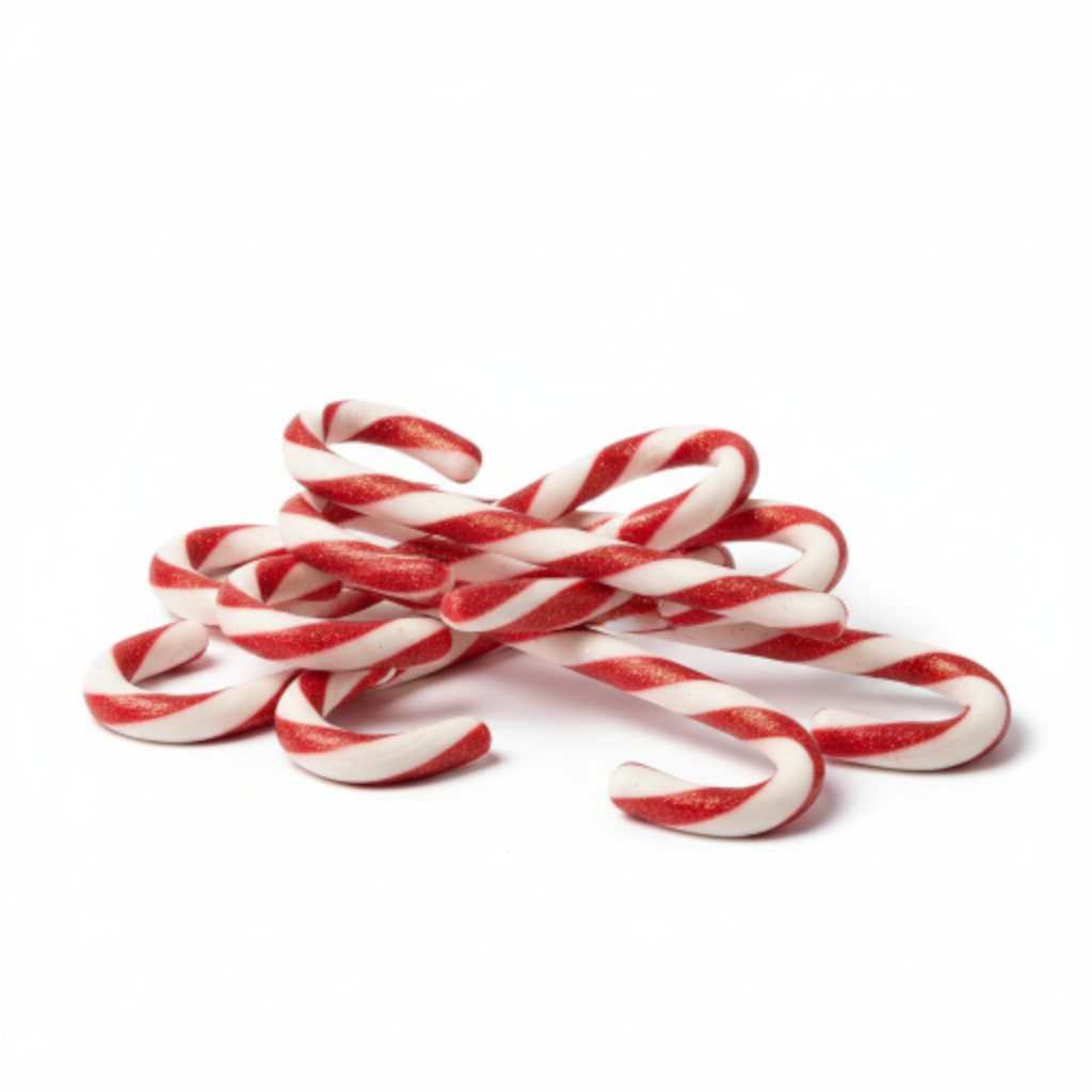 Pack de 12 sucres d’orge décoratifs artisanal – Personnalisable même fluorescent – Décoration de Noël élégante & écologique